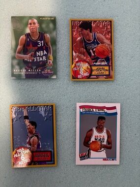 Vintage NBA All-Star Basketball Trading Cards - Multi-Player Set